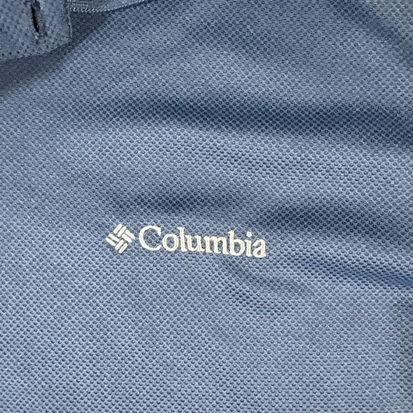 Columbia Pfg Shade Short Sleeve Polo Shirt Navy Blue Men's Size Large Golfing - Picture 2 of 7